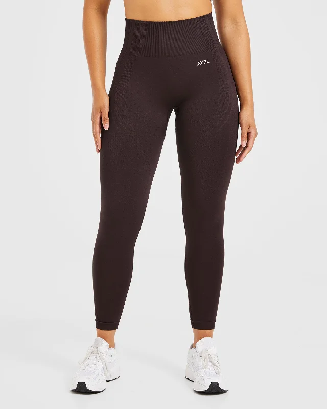 Balance V3 Seamless Leggings - Dark Brown Comfortable Athletic Tights