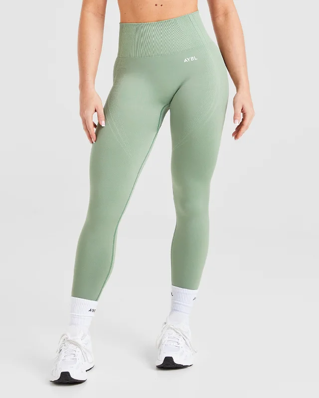 Balance V3 Seamless Leggings - Grove Green Cozy Workout Performance Leggings