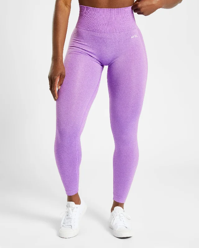 Empower Seamless Leggings - Purple Marl Stylish Printed Sport Leggings
