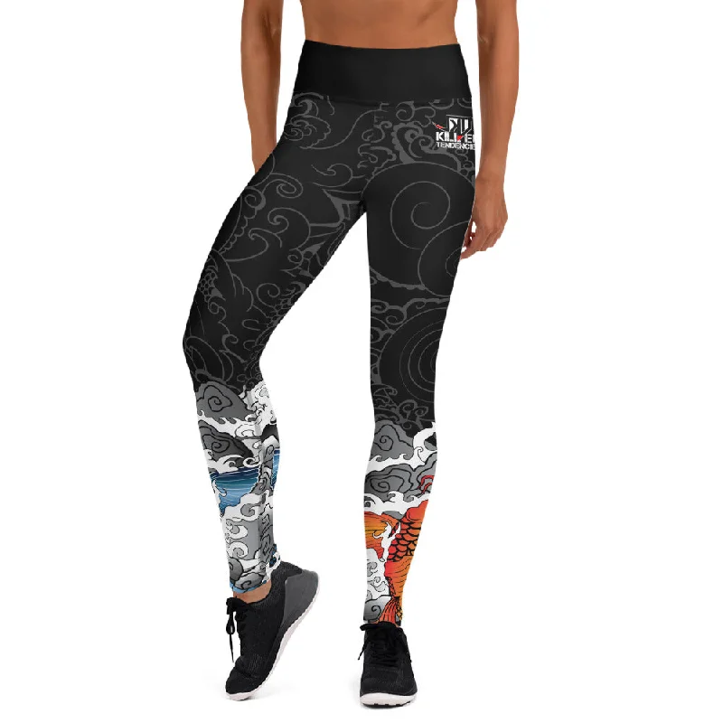 "Koi Fish" - Women's Performance  Leggings Stylish Printed Stretch Leggings