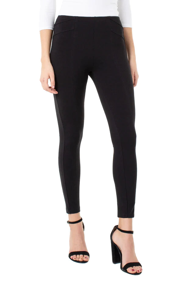 Liverpool Reese Seamed Pull-On Legging Black Elegant Sheer Leggings