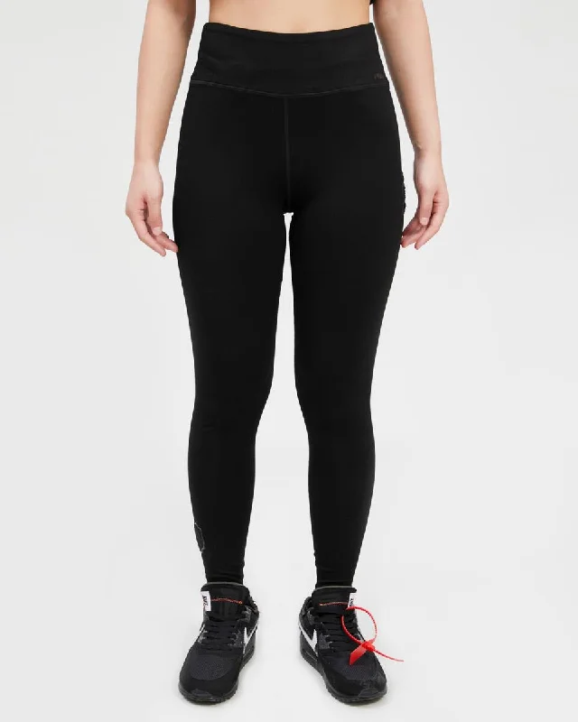 Pro Standard - Detroit Tigers Jersey Legging - Triple Black Fashionable Tummy Control Leggings