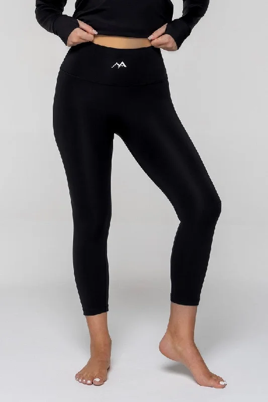 WOMEN'S THERMAL BASE LAYER LEGGING SEAMLESS 2.0 BLACK Fashionable Sports Leggings