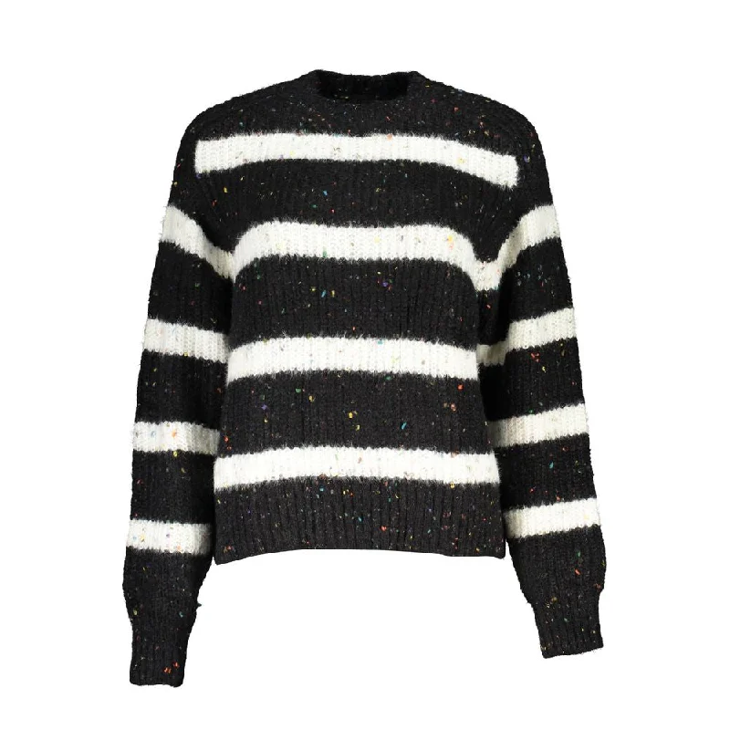 Chic Turtleneck Sweater with Contrast Details Hooded Sweater Collared Sweater Shawl Collar