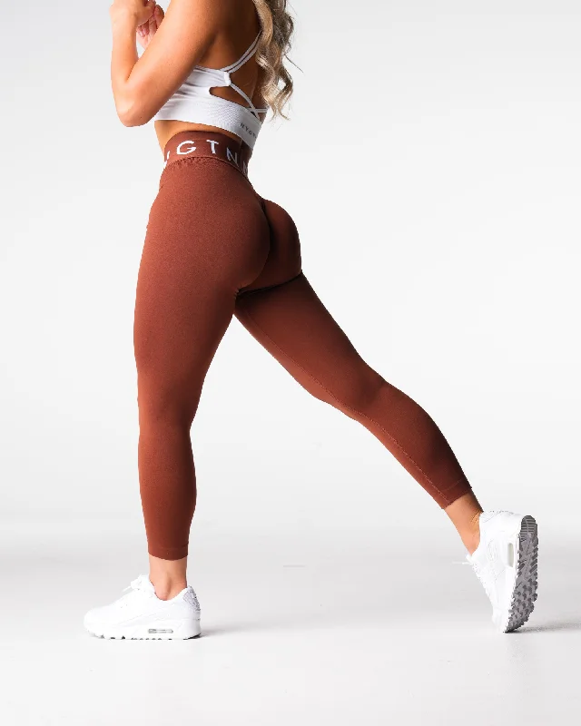 Chocolate Sport Seamless Leggings Comfortable Stretch Leggings