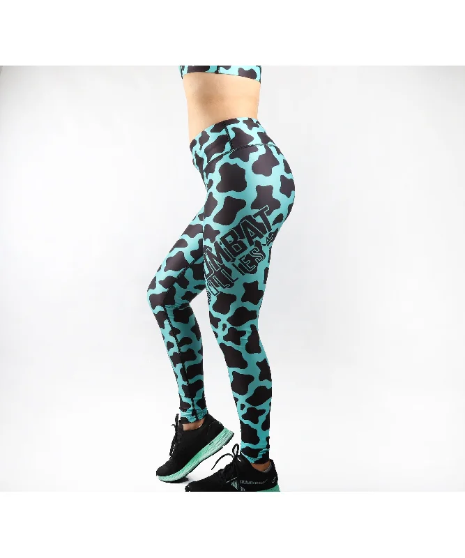 Combat Dollies Mad Cow Fitness Legging Complete Blue Fashionable High-Rise Leggings