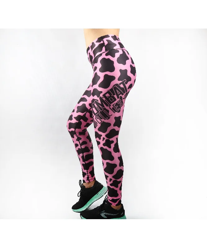 Combat Dollies Mad Cow Fitness Legging Complete Pink Stylish Pockets Active Leggings