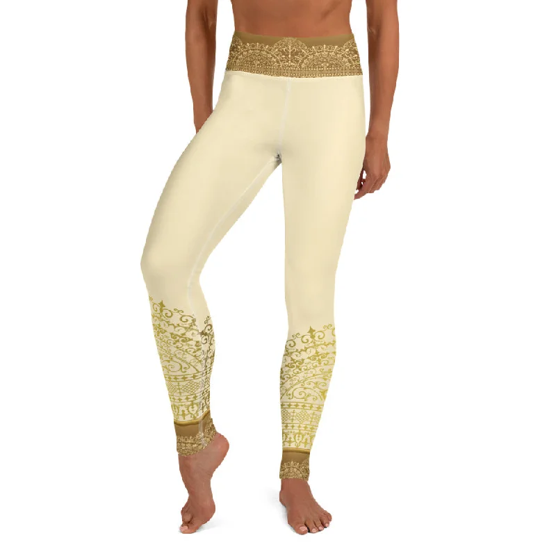 Divya High Waist Womens Yoga Leggings Trendy Flared Leggings