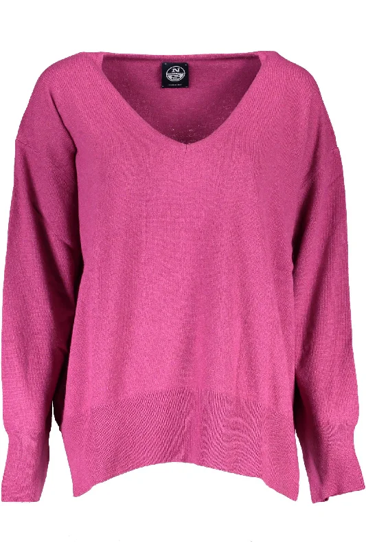 Purple Wool Women Sweater Spandex Blend Rayon Blend Denim Blend