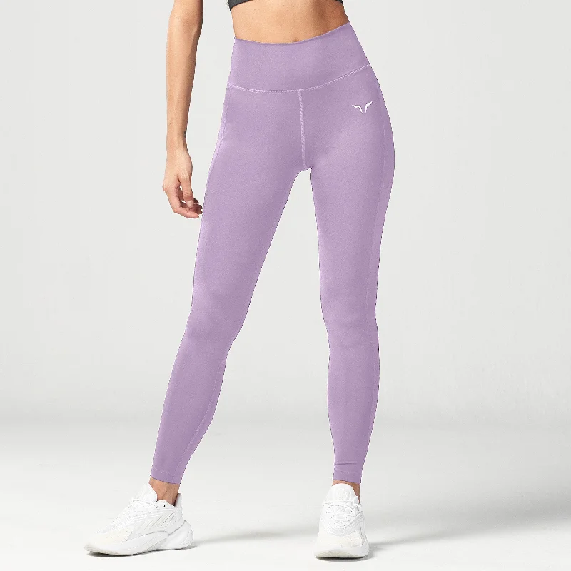 Essential High Waisted Leggings 27"  - Purple Rose Comfortable Capri-Length Leggings