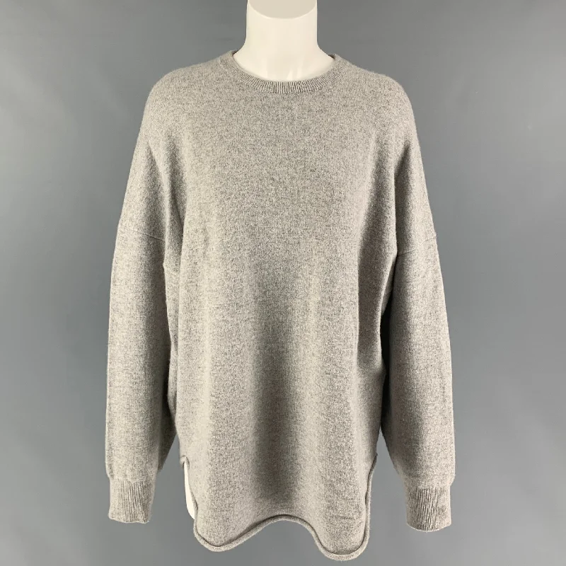 EXTREME CASHMERE Size XL Grey Heather Cashmere Blend Oversized Sweater Oversized Loose Flowy