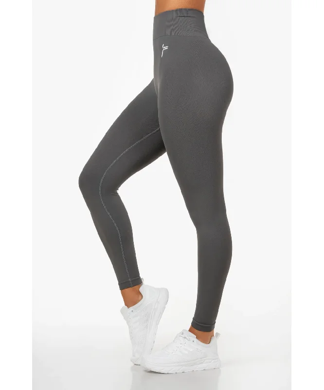 Famme Lunge Seamless Leggings Grey Comfortable Full-Body Compression Leggings