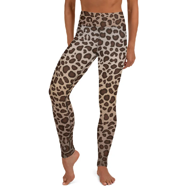 Leopard Print High Waist Womens Yoga Leggings Stylish Everyday Leggings