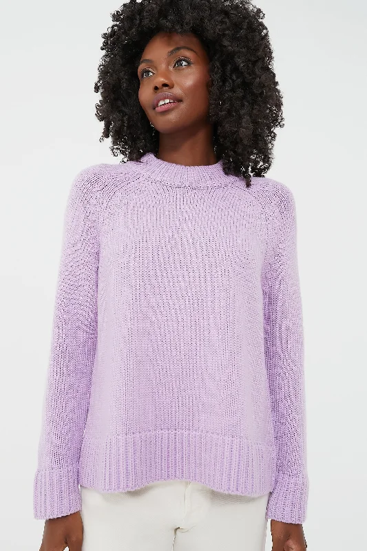 Lilac Claude Crewneck Sweater Iron Safe Non-Iron Wrinkle Free