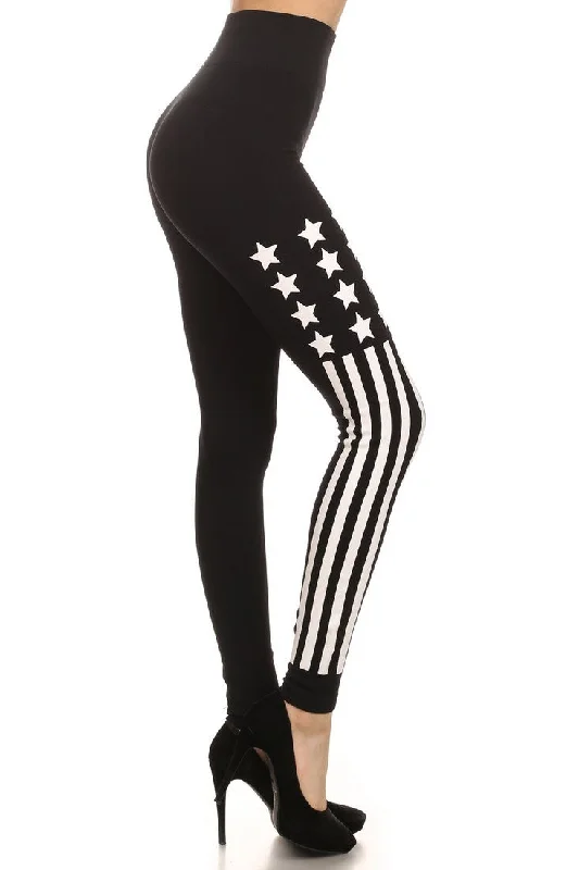 Marisa Flag Legging Comfortable Bootcut Workout Leggings