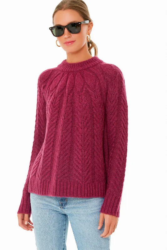 Merlot Royal Peacock Sweater Fitted Slim Tailored