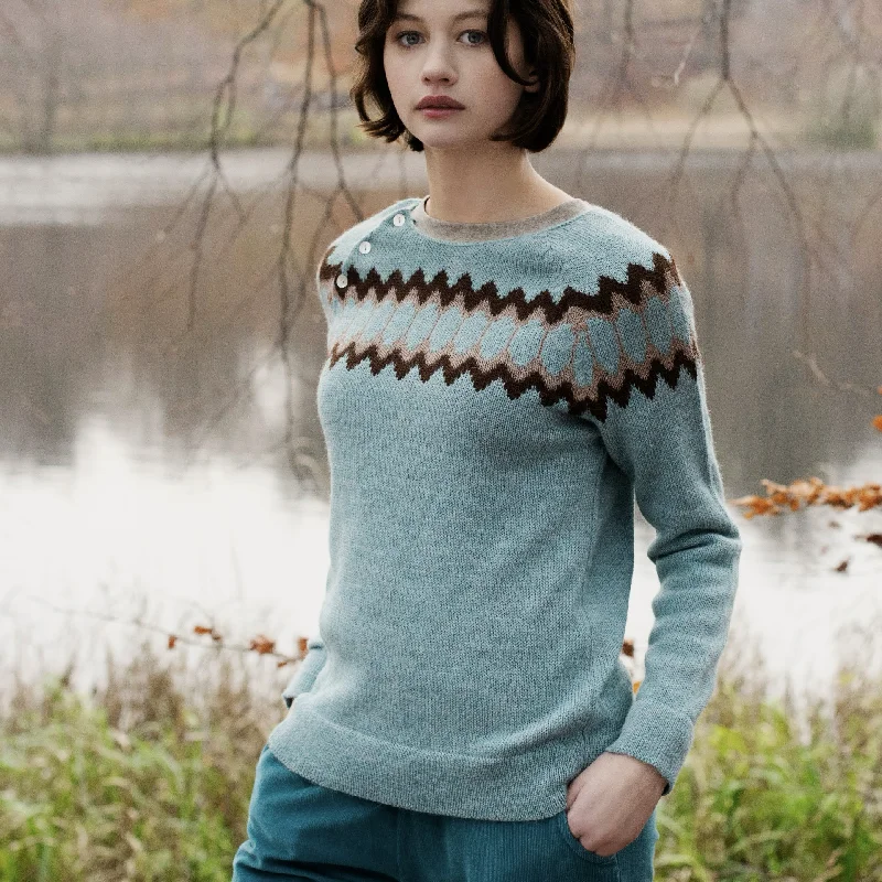 Serendipity Women's Alpaca Raglan Sweater Seamless Knitted Crochet