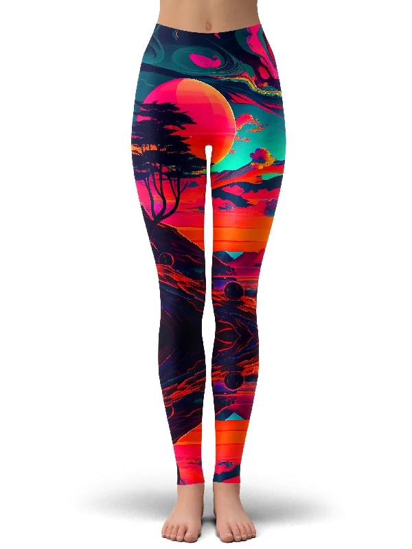 Sunset Melt Leggings Elegant Embellished Leggings