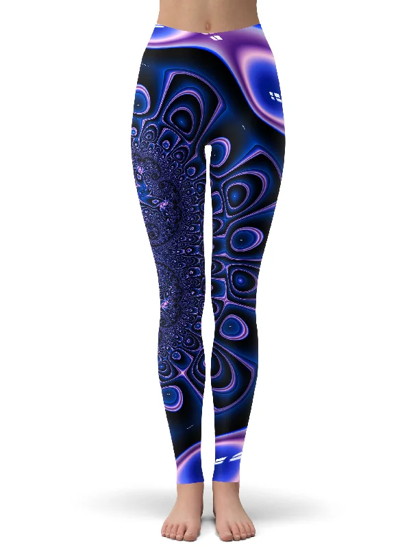 Vivid Warp Leggings Comfortable Wide-Band Leggings