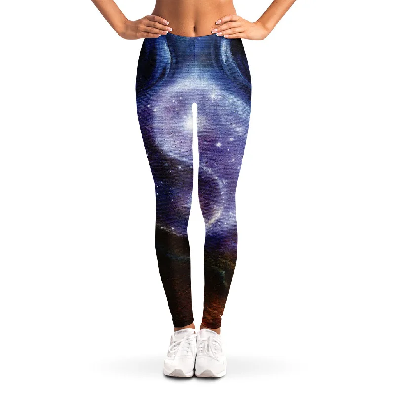 Woman Space Yin Yang Painting Print Women's Leggings Cozy Fashion Leggings