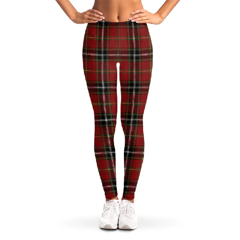 Xmas Scottish Tartan Pattern Print Women's Leggings Stylish Camo Print Leggings