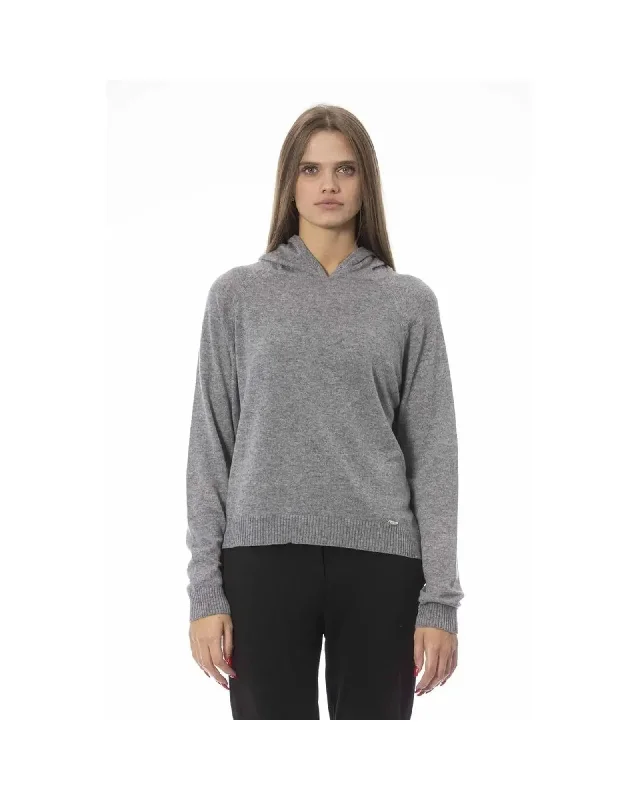 Baldinini Trend Women's Gray Viscose Sweater - M Casual Formal Business