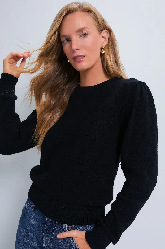 Textured Black Crewneck Violet Sweater Turtle Neck Boat Neck Asymmetrical Neck