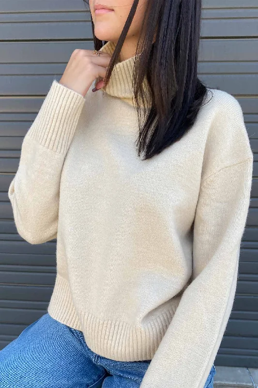 Mock Neck Sweater by For Good Velvet Chenille Corduroy