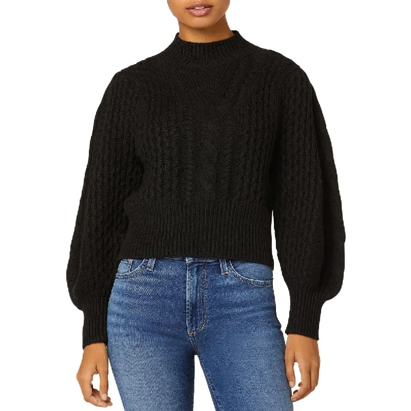 Joe's Womens Renna Merino Wool Cropped Mock Turtleneck Sweater Soft Cozy Warm