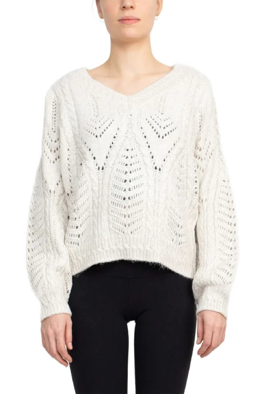 Philosophy V- Neck Long Sleeve Knit Sweater Layered Multi-layer Single Layer