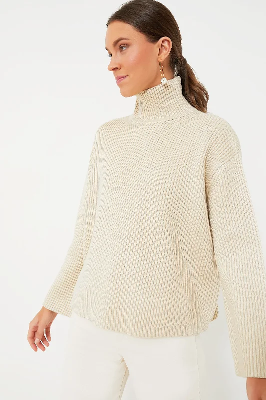 Tan Shimmer Knit Helen Sweater Stylish Fashionable Trendy