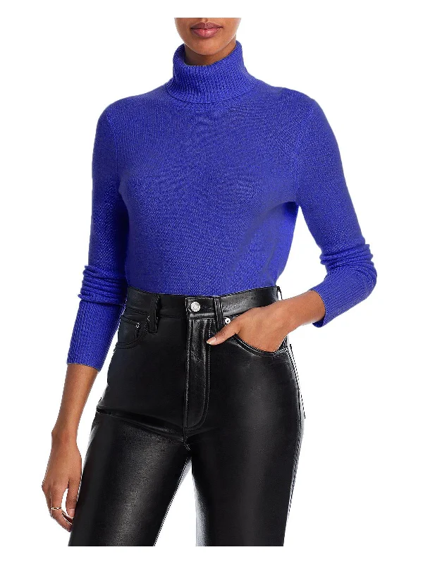 Womens Cashmere Turtleneck Sweater Spandex Rayon Corduroy