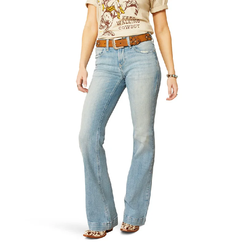 10051836 Ariat Women's Perfect Rise Nia Slim Trouser Jeans - Albuquerque Stylish Shredded Denim Jeans