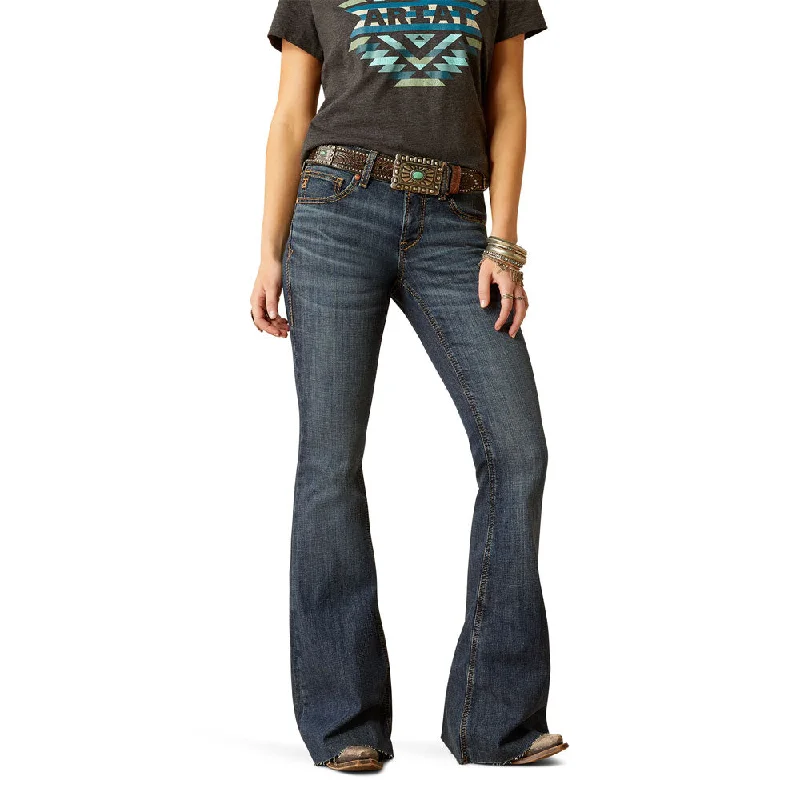 10051839 Ariat Women's Perfect Rise Kallie Flare Jeans - Florida Comfortable Stretch Fit Jeans