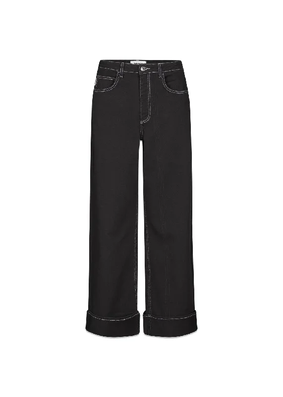 KonradMD jeans - Washed Black Trendy Low-Rise Bootcut Jeans