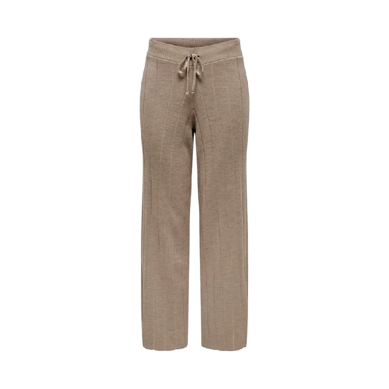 Beige Acrylic Jeans & Pant Cozy Relaxed Fit Jeans