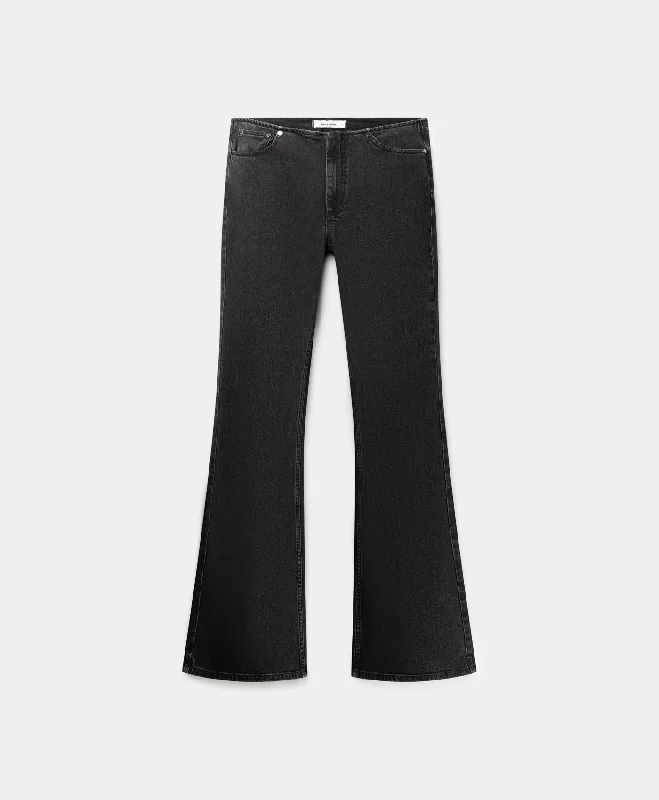 Black Flared Jeans Elegant High-Waisted Flared Jeans