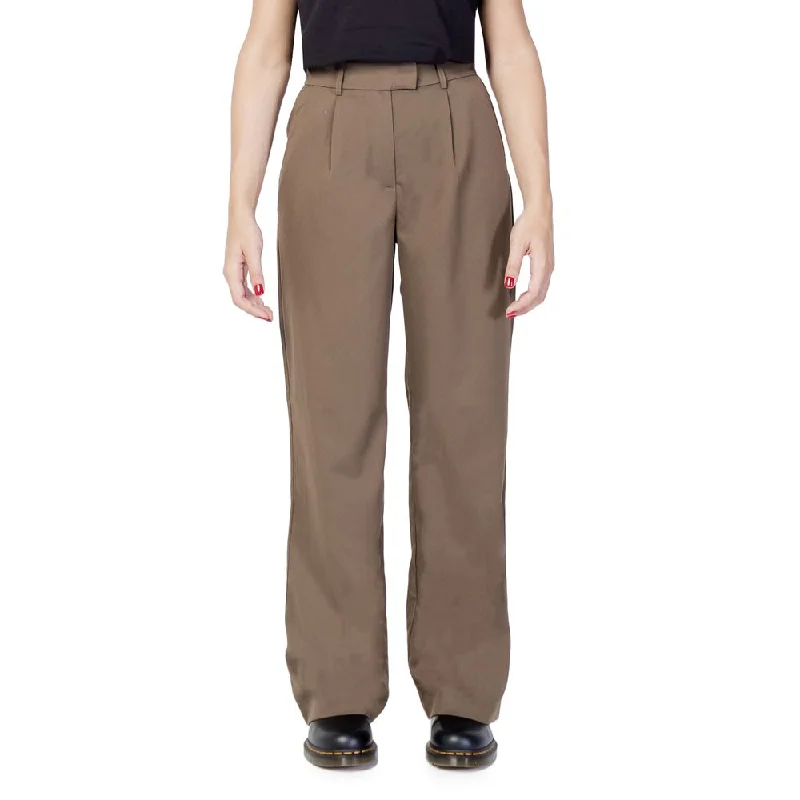 Brown Polyester Jeans & Pant Cozy Relaxed Fit Denim Jeans