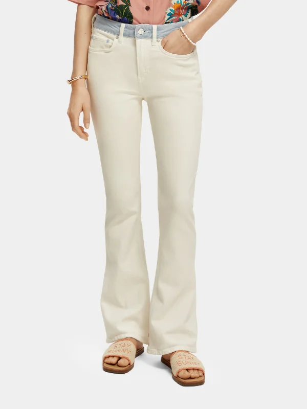 Charm flared jeans Elegant Raw Hem Jeans