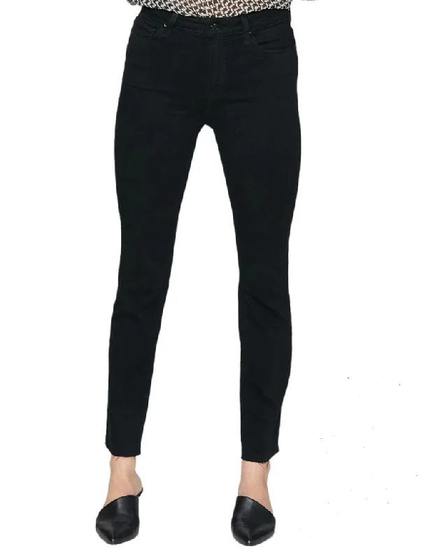 Cindy Raw Hem Jeans - PAIGE Fashionable Raw Hem Bootcut Jeans