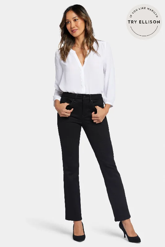Ellison Straight Jeans - Black Chic Dark-Wash Skinny Jeans