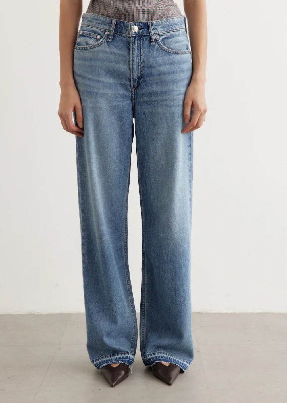 Featherweight Logan Jeans Fashionable Raw Edge Jeans