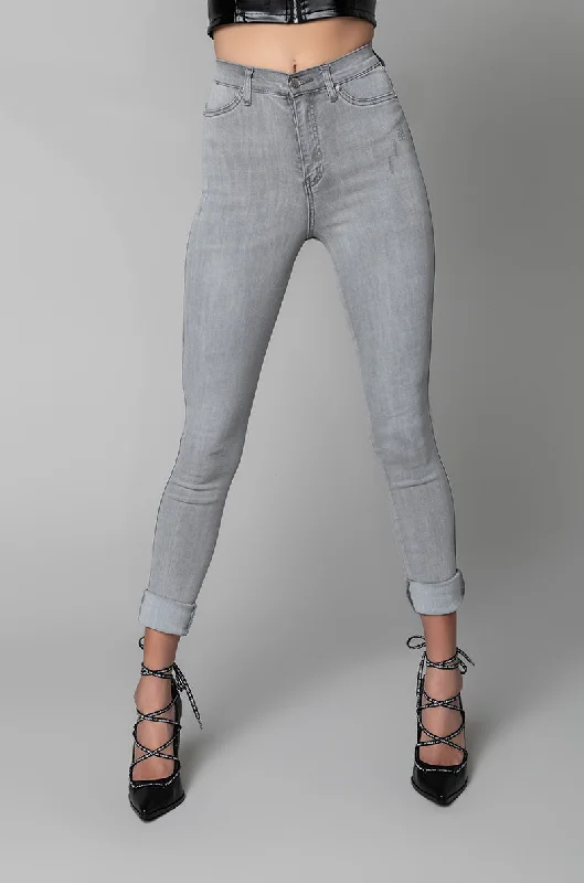 FLEX-FIT HIGH WAISTED SUPER STRETCHY SKINNY JEANS Classic Blue Denim Jeans
