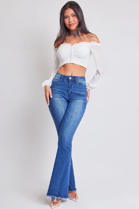 Women's Gigi  Extreme Fit & Flare Jeans-Distressed Trendy Acid Wash Skinny Jeans