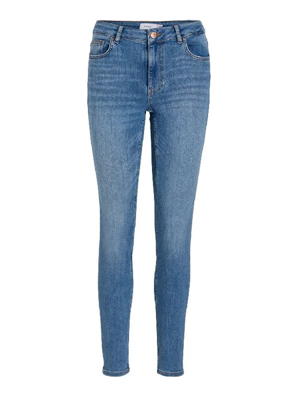 VISARAH Jeans - Medium Blue Denim Casual Light Wash Jeans