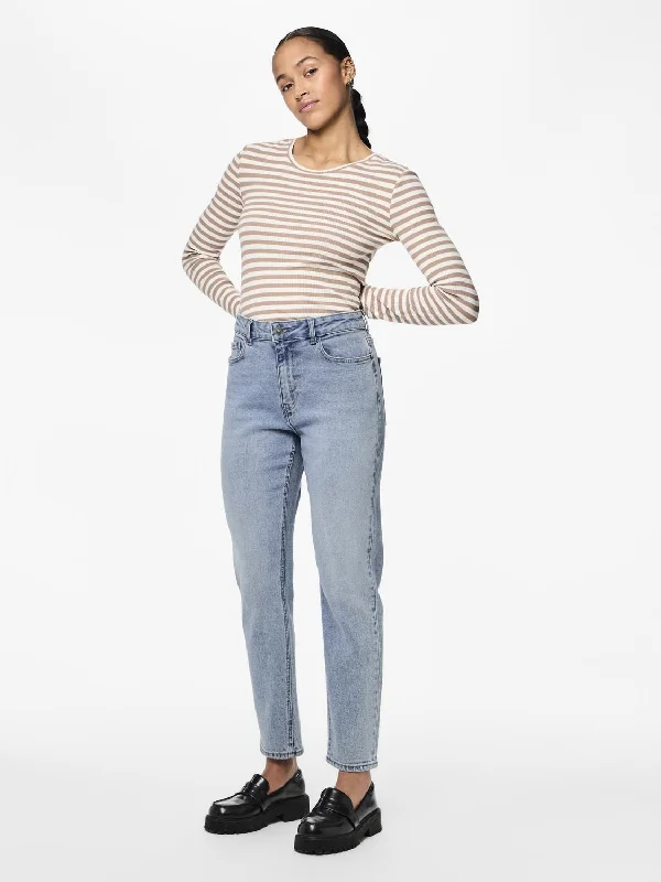 PCBELLA Jeans - Light Blue Denim Classic Black Denim Jeans