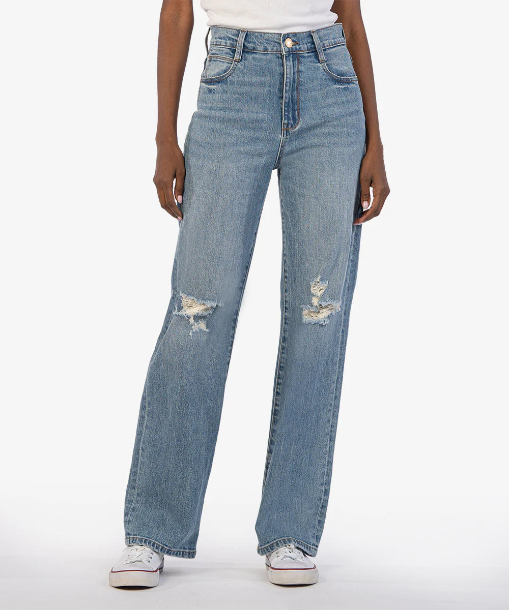 Kut Sienna High Rise Wide Leg Jeans Fashionable Jeggings Style Jeans