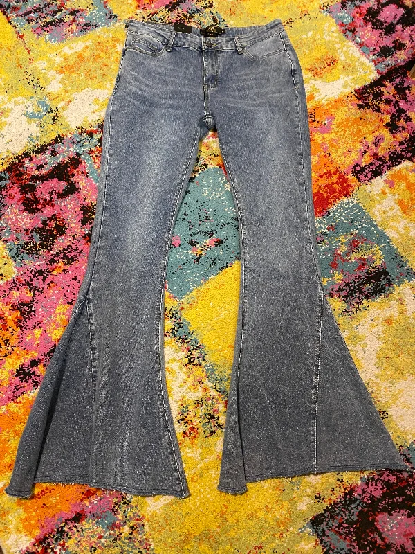 L & B Lucky/Blessed Bell bottom Jeans Comfortable Straight-Legged Denim