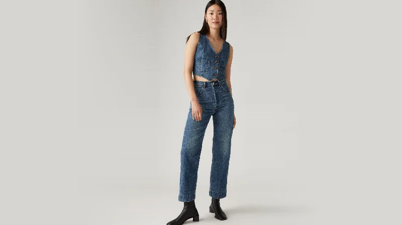 Levi's® Women's Ribcage Straight Ankle Tailored Jeans Chic Ripped Jeans
