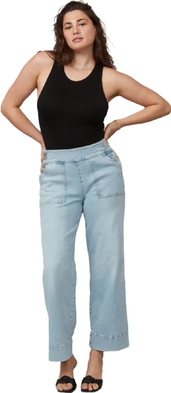 Colette High Rise Wide Leg Jeans - Women's|-|Jean à jambe large à taille haute Colette - Femme Casual Bootcut Ripped Jeans